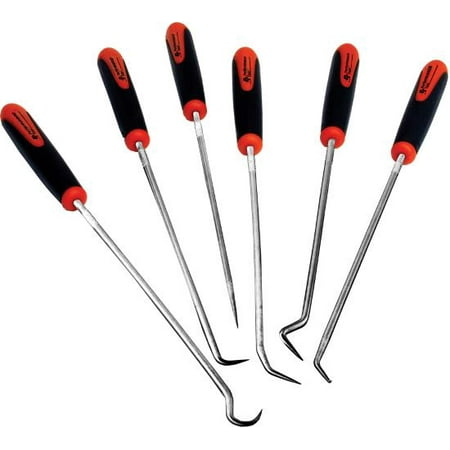 Performance Tool W942 Hook and Pick Tool Set With Straight Pick/ 90 Degree  Pick/ Double Angle Pick/ Complex Pick/ Combination Pick/ Hook Pick; Set Of  6 