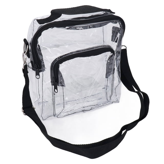 DEWIN PVC Bolsa de Mensajero Transparente Bolso de Hombro Transparente para el Trabajo Viajes de Negocios Hombres Mujeres