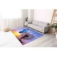 thumbnail image 2 of Morpho Butterfly and Dandelion Rug, Saloon Rugs, Butterfly Rug, Entry Rugs, Door Mat Rugs, Sunset Rug, Indoor Rugs, Animal Rug, Salon Rug, 2.6'x5' - 80x150 cm, 2 of 8