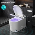 thumbnail image 5 of Smart Toilet with Heated Seat & Automatic Soft-Close Lid - Modern White/Black Bathroom Toilet with Night Light, Adjustable Temperature, Foam Seal System, Touchless Operation, Floor-Mounted Design, US, 5 of 10