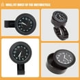 thumbnail image 6 of Raindrops 2-Pack Motorcycle Handlebar Clocks Black Aluminum Mount with Clear Minimalist Dial for Reading, 6 of 7