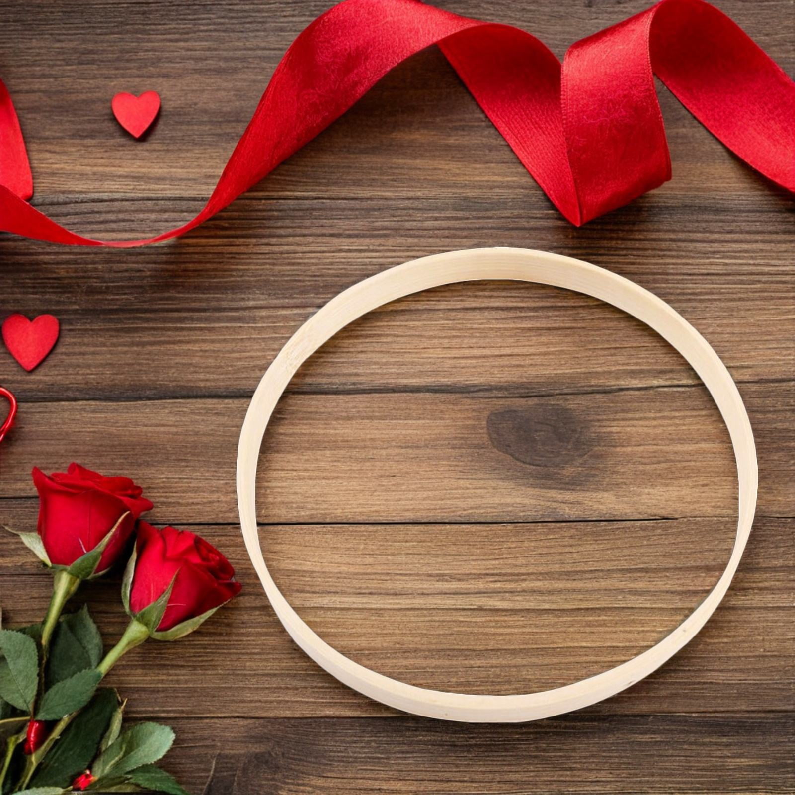 PTOOTP 6pcs Wooden Floral Hoop Ring for Crafts, DIY Dream Catcher Decor