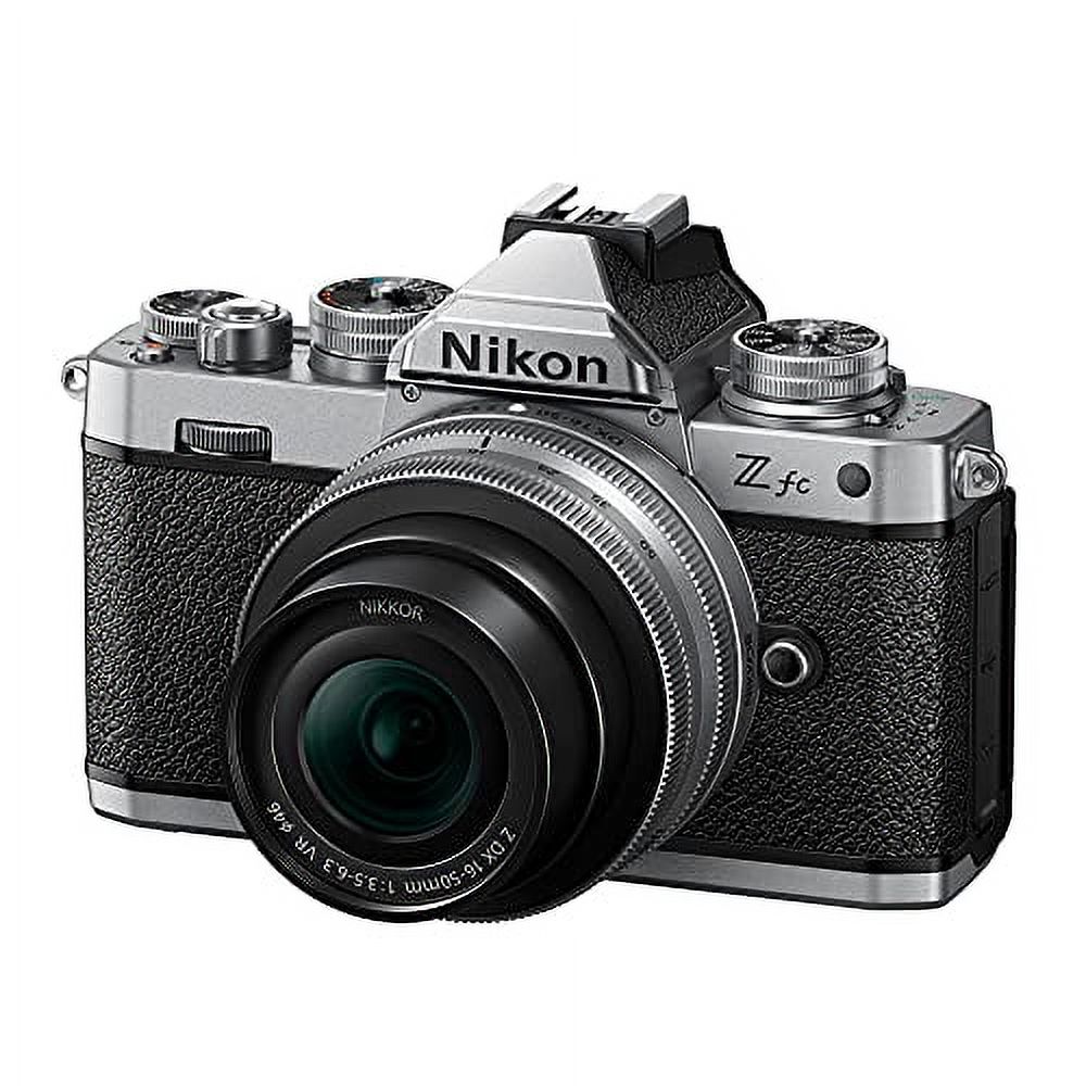 Nikon Z fc DX-Format Mirrorless Camera Body w/NIKKOR Z DX 16-50mm f/3.5-6.3 VR - Silver - image 2 of 5