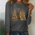 thumbnail image 2 of YATELLE Christmas Tree & Snowflake Print Round Neck Long Sleeve Women T-Shirt, 2 of 5