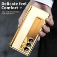 thumbnail image 6 of Dteck for Samsung Galaxy Z Fold 6 2024 Case with Built in Screen Protector, Aluminum Alloy Kickstand Case with Pen, Removable Hinge Protection Holder Full Body Protective Cover,Gold + Dark Gold, 6 of 7