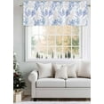 thumbnail image 5 of Blue Ombre Coral Curtain Valances for Windows, Summer Coastal Ocean Life Kitchen Valance Window Treatment, Light Filtering Block Curtains for Bathroom/Bedroom/Living Room 42'' x 12'', 5 of 9
