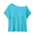 thumbnail image 7 of Ashirexll Womens Casual Tops Slouch Shoulder Lightweight Mesh T-Shirt for Spring and Summer Casual Wear, 7 of 7