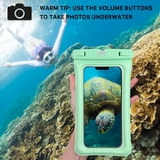 Waterproof Phone Pouch with Adjustable Lanyard, Universal Fit Dry Bag Case for Smartphones up to 6.9, Clear Touch Screen, IPX8 Waterproof for Beach, Swimming, Travel & Outdoor,Mint