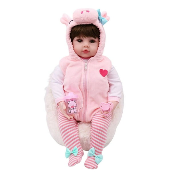 Muñeca de Bebé de 19 '' Hecha a exterior exterior exterior Real Recién Nacidas para Niños