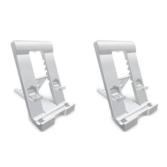 2X Desktop Tablet Computer Stand Multi-Stage Foldable Portable Desktop Student Learning Machine Stand for (White)
