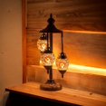 thumbnail image 2 of SILVERFEVER Moroccan Lamps Mosaic Turkish Lamp -Three Tier Lanterns Colorful Handmade Glass Floor or Table with E 12 Bulbs Sunrise Flower Eggshapped, 2 of 8