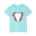 thumbnail image 1 of Robe à Manches Courtes Chemise à Manches Courtes pour Tout-Petits Garçons Filles Imprimé Baseball T-Shirt Mode Mignon Col Rond Imprimé Haut à Manches Courtes Chemise de Baseball pour Garçons Hauts à Manches Courtes, 1 of 5