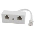 thumbnail image 1 of 6P4C RJ11 Male to Dual Female Telephone Line Splitter Connector Adapter, 1 of 3