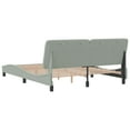 thumbnail image 5 of vidaXL Bed Frame with Headboard Light Grey 152x203 cm Velvet, 5 of 5