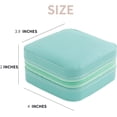 thumbnail image 3 of Jewelry Travel Case with Mirror, Small Travel Jewelry Organizer, Portable Jewelry Box Travel Mini Storage Organizer Portable Display Storage Box For Rings Earrings Necklaces Gifts (Blue), 3 of 7