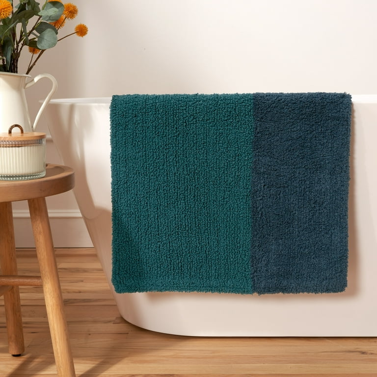 Color-block Bath Mat - Turquoise/color-block - Home All