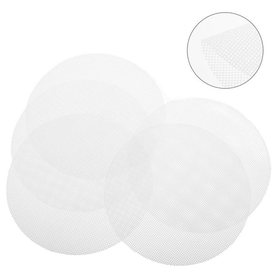 HOMOBABE 5Pcs Reusable Easy to Clean High Temperature Resist Silicone Steamer Mesh Liner for Steaming Dim Sum