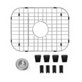 thumbnail image 1 of Protectores De Fregadero De 28.0 X 15.0 In Para Fregadero De Cocina, Protector De Fregadero De Acero Inoxidable Con Orificio De Drenaje Central, Rejilla Para Fregadero Para La Parte Inferior Del Frega, 1 of 5