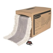 Rubbermaid Commercial FGM15000WH00 5 in. x 40 ft. Cotton Cut To Length Dust Mops - White - 1 Roll