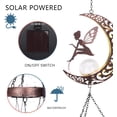 thumbnail image 2 of MUMTOP Wind Chime,Moon Fairy Solar Lights Wind Chimes for Outside Indoor Crackle Glass Ball LED Decorative Mobile Memorial Gift, Aluminum Tubes for Home, Outdoor, Yard, Patio,Garden Decor, 2 of 6