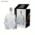 thumbnail image 1 of Set Of 3, Whiskey Decanter Set With 2 Glasses, Transparent Creative Flask Carefe, Whiskey Carafe For Wine, Scotch, Bourbon, Vodka, Liquor, Valentine's Day Gift, Halloween Decor, 1 of 4
