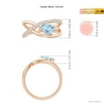 thumbnail image 4 of ANGARA Natural Criss Cross Pear Shaped Aquamarine Ring with Diamond Accents in 14K Rose Gold for Women (Size-7x5mm) | March Birthstone, Anniversary, Jewelry Gift for Women | Natural Aquamarine Ring, 4 of 9