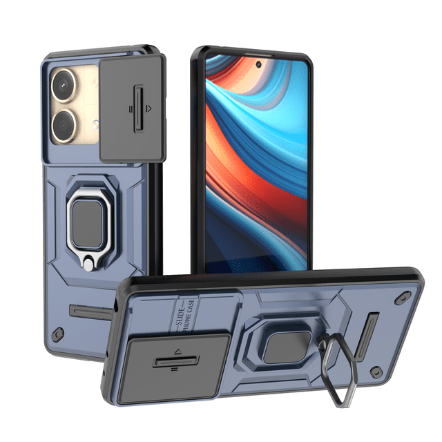 Funda de teléfono para Xiaomi Poco X6 5G Battle Bear Case + Cristal 9D