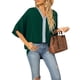 thumbnail image 2 of Txlixc Dolman manga cuello en V mujer #39;st - camisa gasa suelta Split verano Street Top Txlixc  moda, 2 of 6
