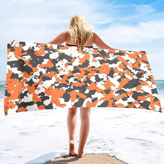 Camouflage Beach Towels Overd Swim Sand Free Sports Lightweight Super Absorbent Soft Towel for Men boys (18)
