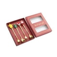 thumbnail image 1 of Cucharas navideñas, cucharas de café, cucharas agitadoras de mango largo, cucharas de té, vajilla de cocina, juego de cucharas de postre para batidos con tenedores Macarena Cucharas de cafe, 1 of 8