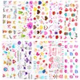 thumbnail image 3 of 10 Sheets Flower Print Nail Foil DIY Transfer Sticker Nail Decal for Valentine, 3 of 8