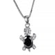 thumbnail image 1 of Aleación de pendientes de collar colgante de diez rinocerías Juego de tachuelas de la oreja joya de boda hija regalos personalizados accesorios de decoración negros Inevent AP009925-04, 1 of 7