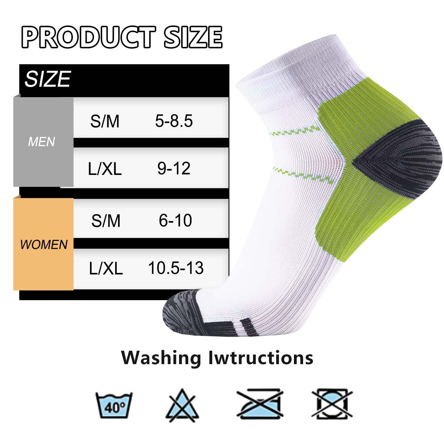 Compression Socks for Unisex Men and Women , Ankle Soft Moisture-Wicking Socks , Athletic Cushioned Low Cut Running Socks for a Secure Fit - 14 Pairs