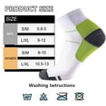 thumbnail image 2 of Compression Socks for Unisex Men and Women , Ankle Soft Moisture-Wicking Socks , Athletic Cushioned Low Cut Running Socks for a Secure Fit - 7 Pairs, 2 of 6