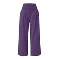 thumbnail image 2 of Hrsba Woman Plus Size Casual Pants, Womens Wide Leg Pants High Waisted Pants For Women Womens Pants Casual Loose Wide Leg High Waist Straight Leg Casual Pants, 2 of 4