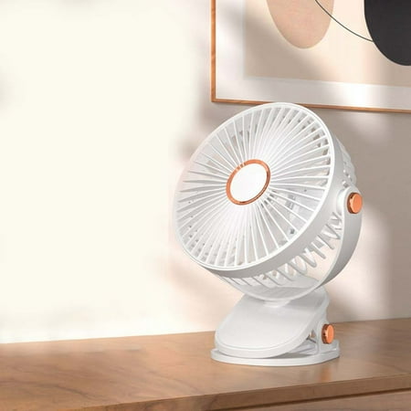 

July Study Room Mini Hand Fan Summer Strong Wind Clip Fan USB Charging Portable Desktop For Office Dormitory for Lover Hiking Fishing
