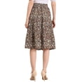 thumbnail image 3 of Allegra K Women's A-Line Floral Print Casual Midi Skirts, 3 of 6