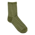 thumbnail image 4 of Joyspun Women’s Checkered Dress Crew Socks, 4-Pack, Shoe Sizes 4-10, 4 of 6
