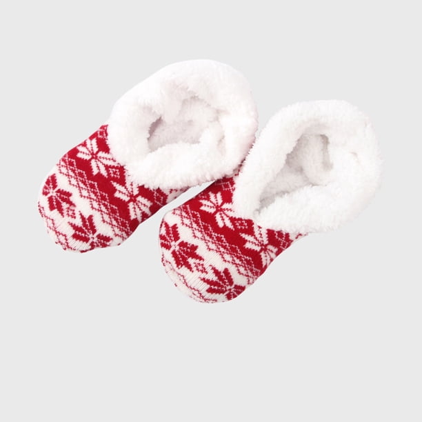 Calcetines de invierno para mujer, estampados de lana de cordero, antideslizantes, de algodón