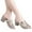 Silver, variant on Miluxas Womens Sequin Slide Sandals Mesh Chunky Heels Mules Square Open Toe Slip On Summer Dress Shoes Silver 9.5(43)