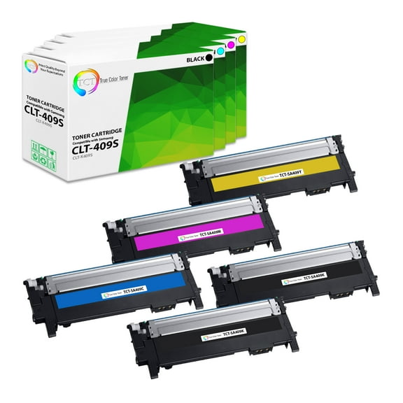 TCT 409S Toner Cartridge 5 Pack - Premium Compatible Replacement for CLT-409S