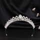 thumbnail image 1 of Zhuge Tiara de boda para novia, diadema de princesa, corona nupcial, joyería para el cabello con diamantes de imitación de cristal, decoración para novia, cumpleaños, graduación, boda (blanco), 1 of 4