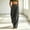 Dark Gray, variant on Women Linen Blend Cargo Pants Sevevn Button Pleated High Waist Wide Leg Trousers With Multi Cargo Pockets, Multiple Solid Color Options For Vacation And Casual Daily Outfits
