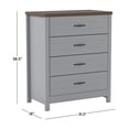 thumbnail image 5 of Lancaster Wood 4 Drawer Dresser, Gray, by Hillsdale Living Essentials, 5 of 16