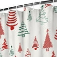 thumbnail image 3 of Rideau de Douche pour Salle de Bain Rouge Vert Sapin de Noël Rideaux de Douche Imperméables Frais Crochets de Rideau de Bain Inclus,72x72 Pouces, 3 of 5
