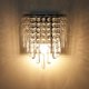 thumbnail image 1 of Lámpara de pared de cristal moderna, lámpara de pared de cristal interior con acabado de acero inoxidable, Base de lámpara E14 para dormitorio y sala de estar, 1 of 5
