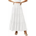 thumbnail image 5 of PRETTYGARDEN Women's Tiered Maxi Skirt Summer Spring Fashion High Waisted Long Flowy Casual Boho Beach Vacation Clothes, 5 of 10