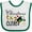 White and Green, variant on Inktastic Christmas Cutie snowman Boys or Girls Baby Bib