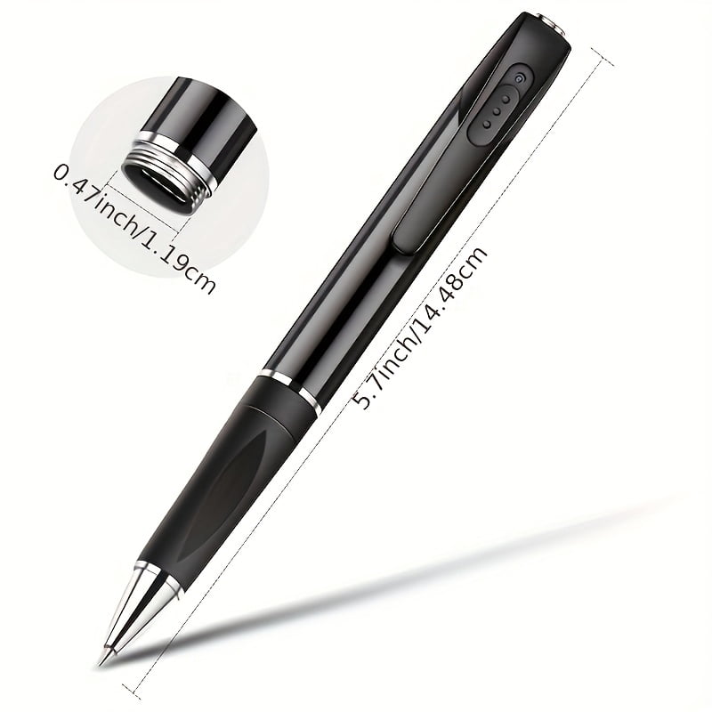 Wearable Mini Voice Recorder Pen, Rechargeable HD Audio Recorder for Lectures, Meetings, Interviews, Concerts, USB MP3 Playback Portable Safe Device