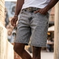 thumbnail image 3 of Mens Baggy Jean Shorts Denim Jorts Men Casual Shorts for Men Relaxed Fit Elastic Waist Summer Beach Shorts for Men with Pockets Light Ashy 3Xl, 3 of 5